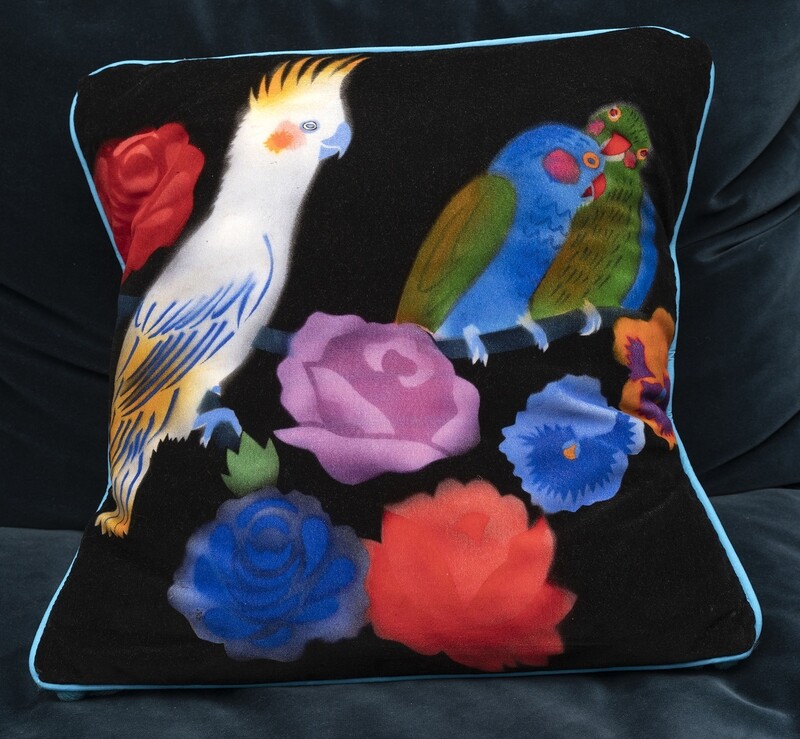 NAT THE CAT CUSHION COVER - COCKATOO NAT THE CAT CUSHION COVER - COCKATOO