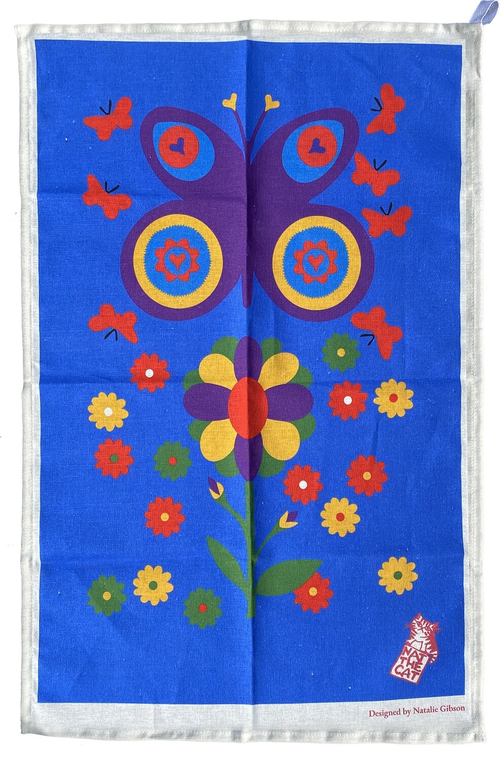 Tea Towel - Butterfly &amp; Flowers