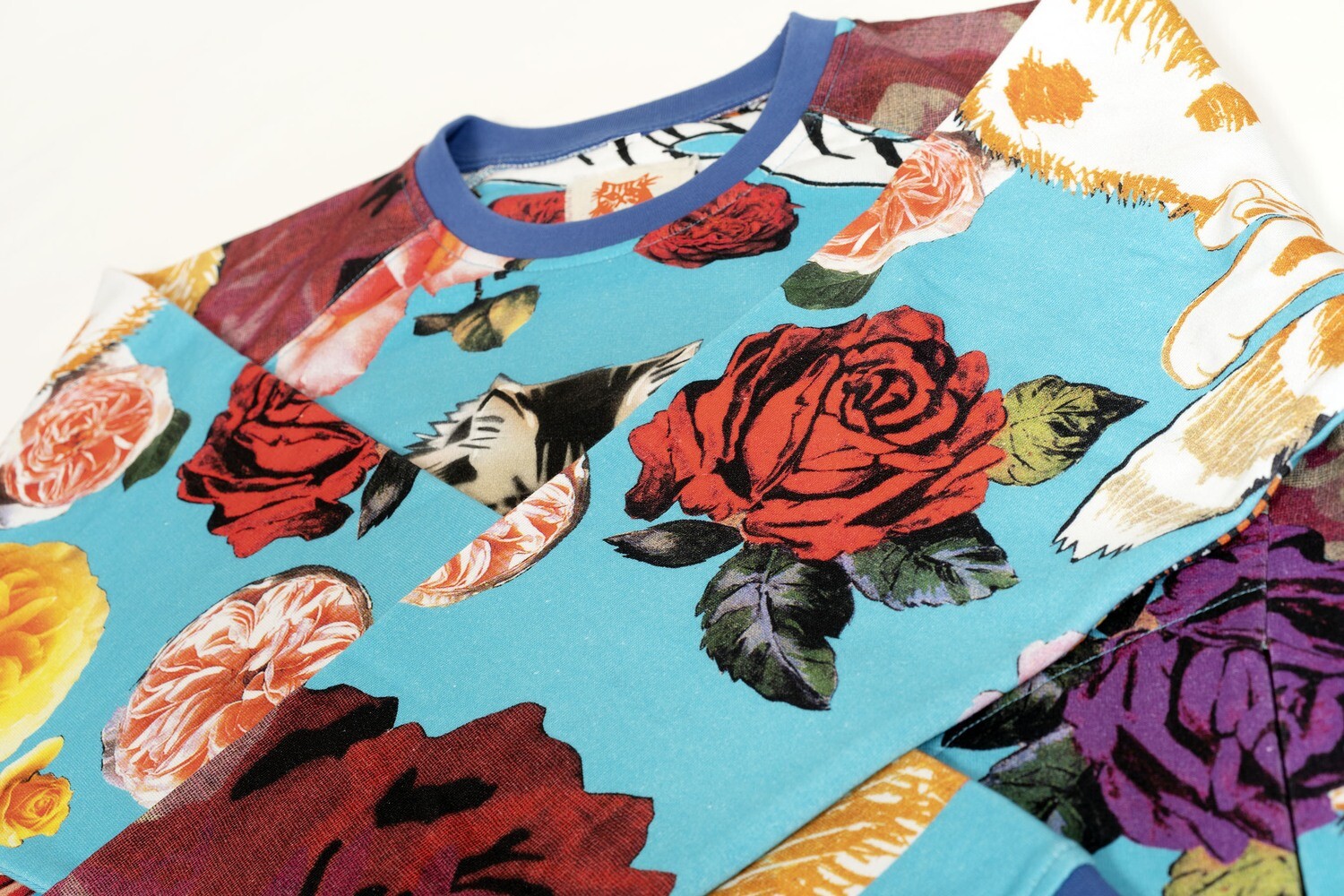 "NatTheCat" digitally printed sweatshirt NTC#004  TURQUOISE