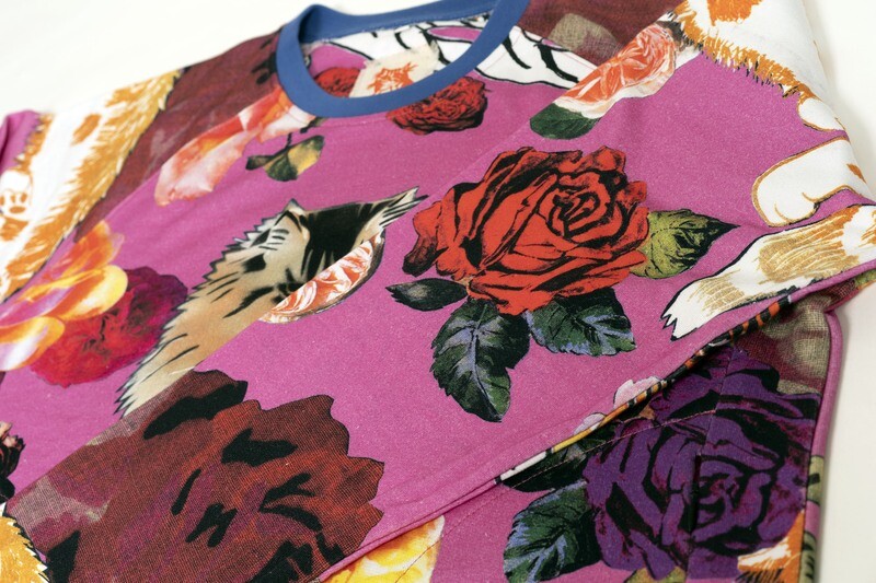 "NatTheCat" digitally printed sweatshirt NTC#004  PINK