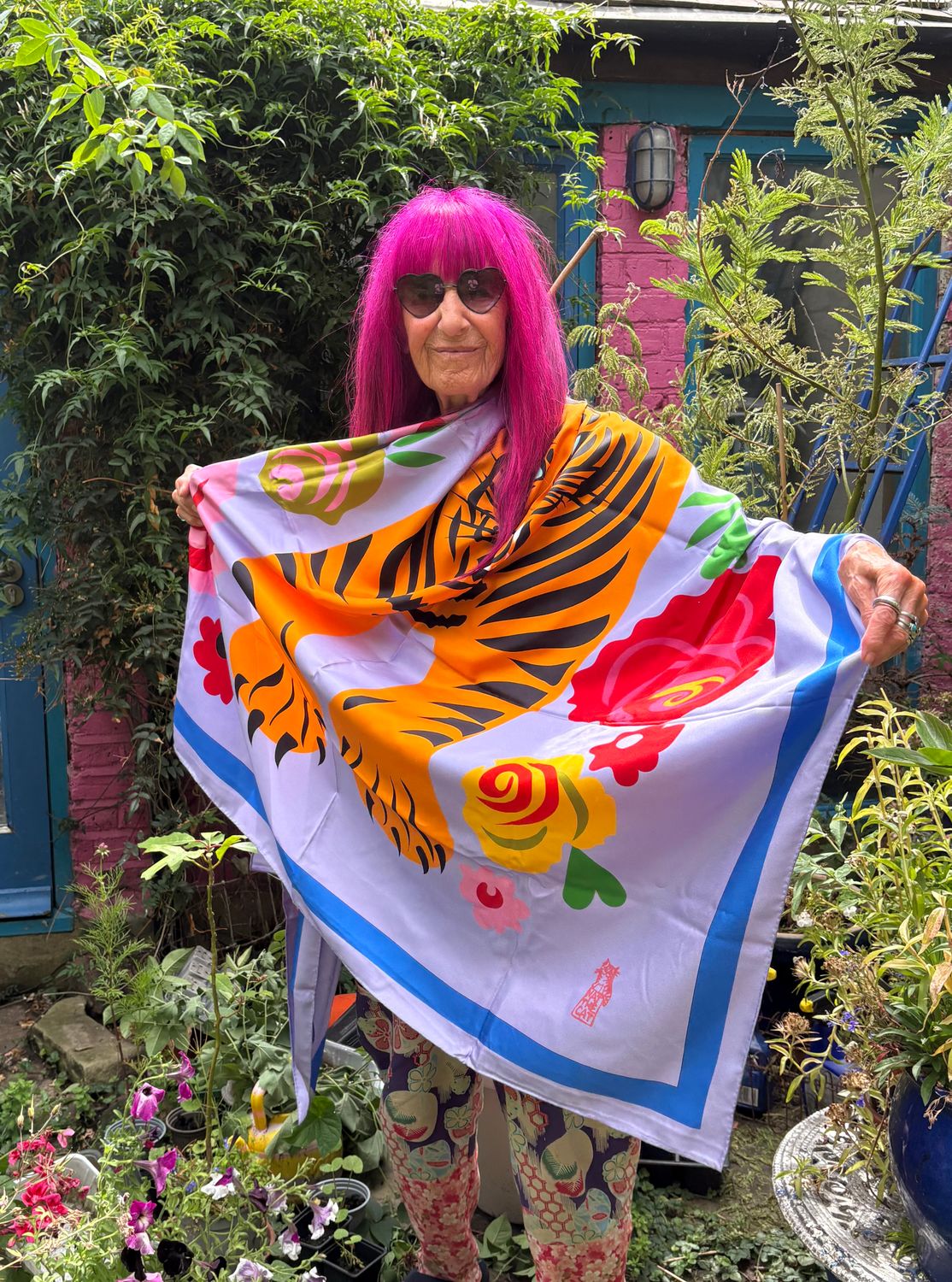 Silk scarf "Big Cat"