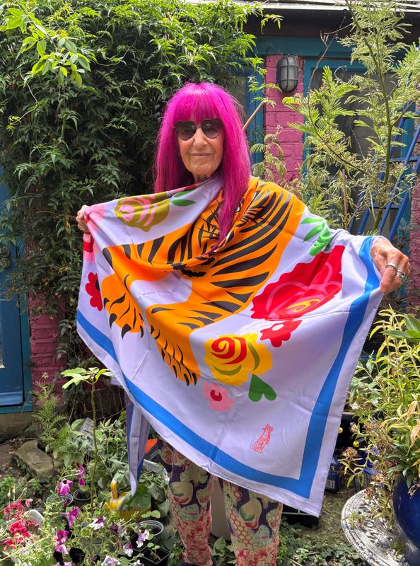 Silk scarf "Big Cat"