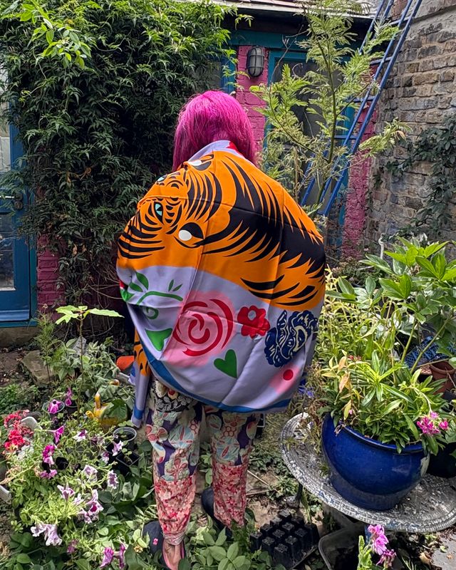 Silk scarf "Big Cat"