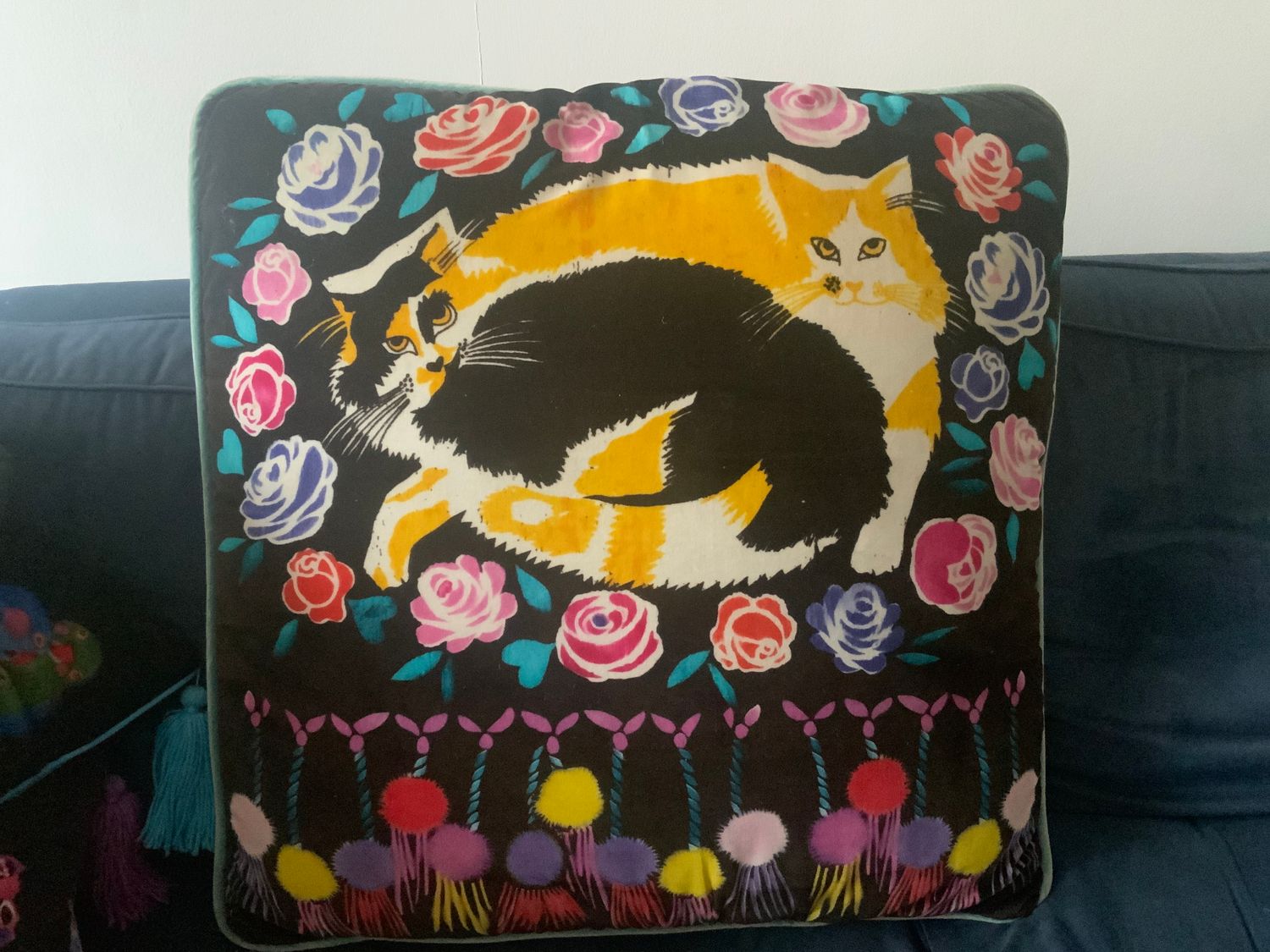 Nat The Cat 60cm x 60cm Cushion cover