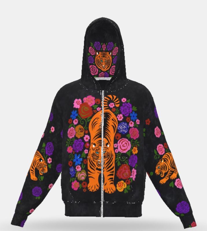 Zipped hoodie “tigers”