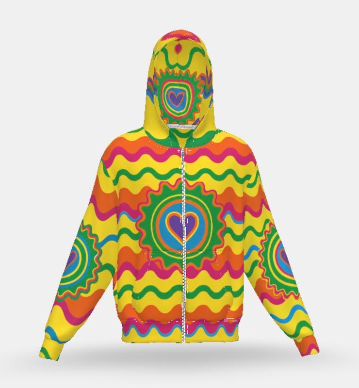 Zipped hoodie “60’s vibe”