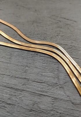 Flat Snake Chain Necklace 3mm