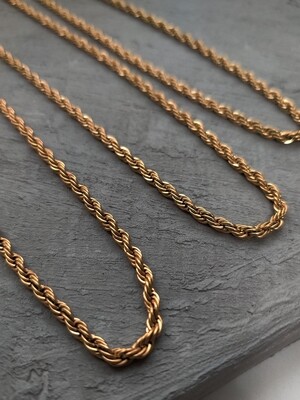 Rope Chain Necklace 16&quot; 4mm