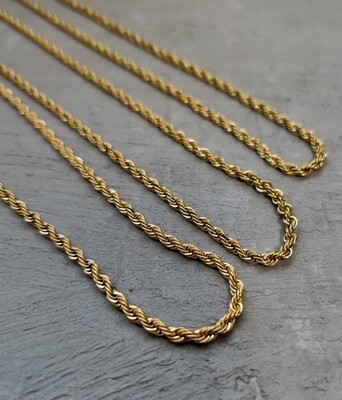 Rope Chain Necklace 16" 3mm
