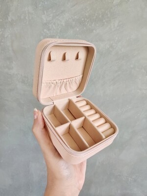 Jewelry Travel Case Nude Color