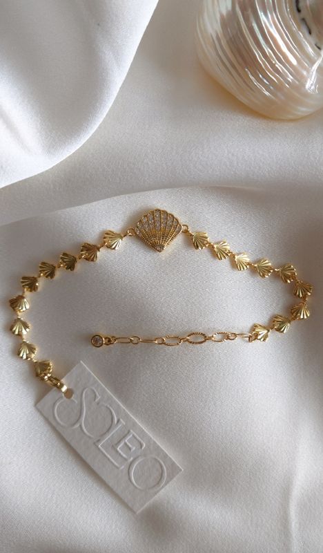 Costa Dorada- Sparkle Seashell Bracelet 