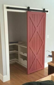Sliding Mahogany Door