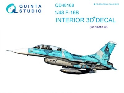 Quinta QD48035 Interior colored 3D decal set F-16C Fighting 1/48 Hasegawa kits 