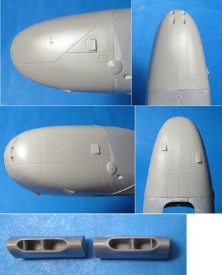 1/48 A-26B/B-26K  corrected 8-gun nose and wings air intakes for ICM kit Vector resin: VDS48-133