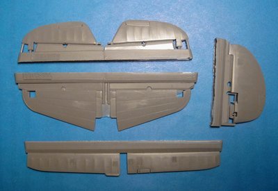 1/48 P-40E/N control surfaces (Hasegawa) Vector Resin #VDS48-109
