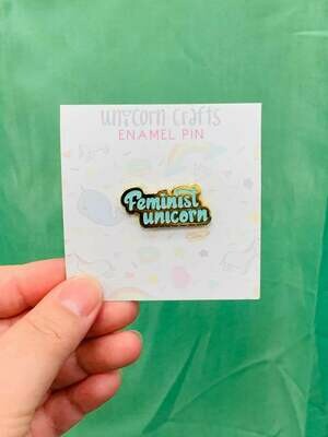 Feminist Unicorn - Glitter - Enamel Pin