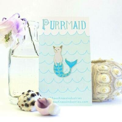 Purrmaid Enamel Pin