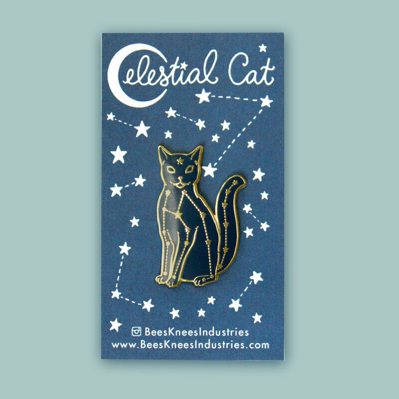 Celestial Cat Enamel Pin