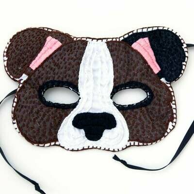 SALE - Crafty Creatures Embroidery Kit - Dog Mask Kids