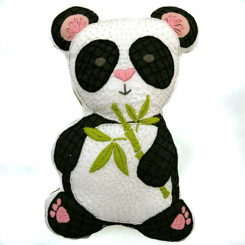 SALE - Crafty Creatures Embroidery Kit - Panda