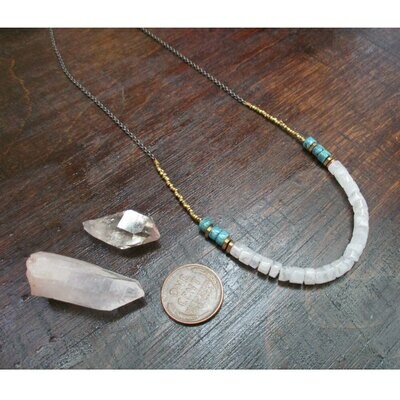 Moonstone & Turquoise Necklace