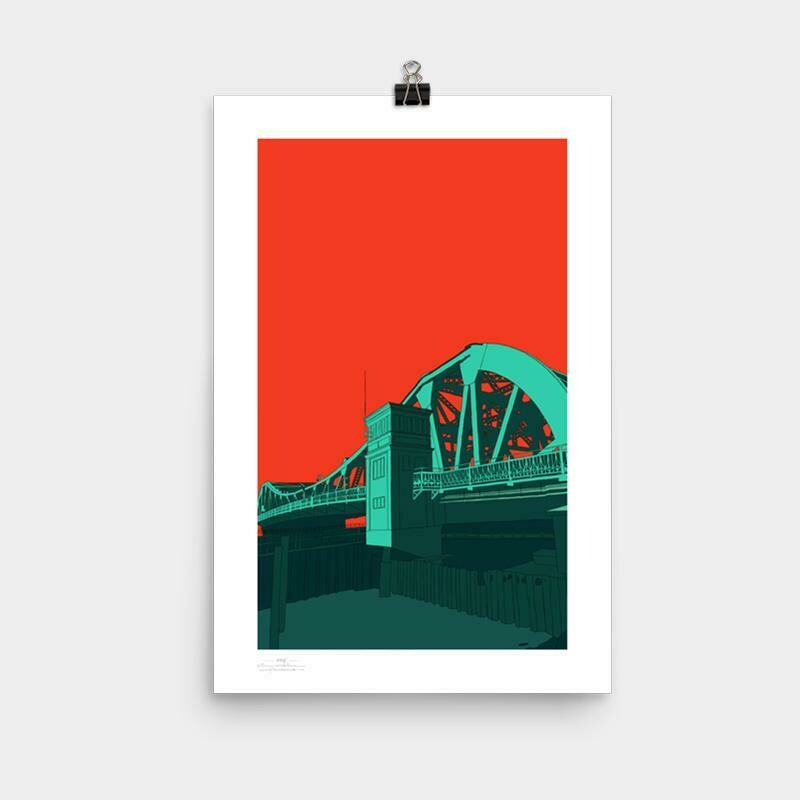Park Street Bridge Alameda Poster, 11 x 17