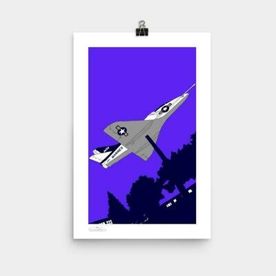 Encinal Jet Poster, 11 x 17 - Purple