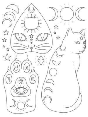 Witchcats Embroidery Transfers