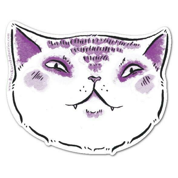 Expressive Smug Cat Sticker