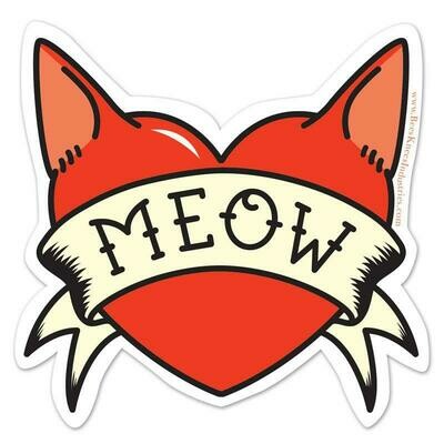 Meow Tattoo Sticker