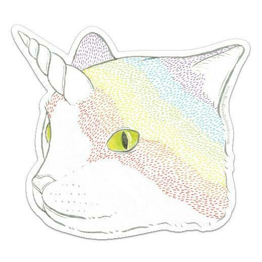 Rainbow Caticorn Sticker