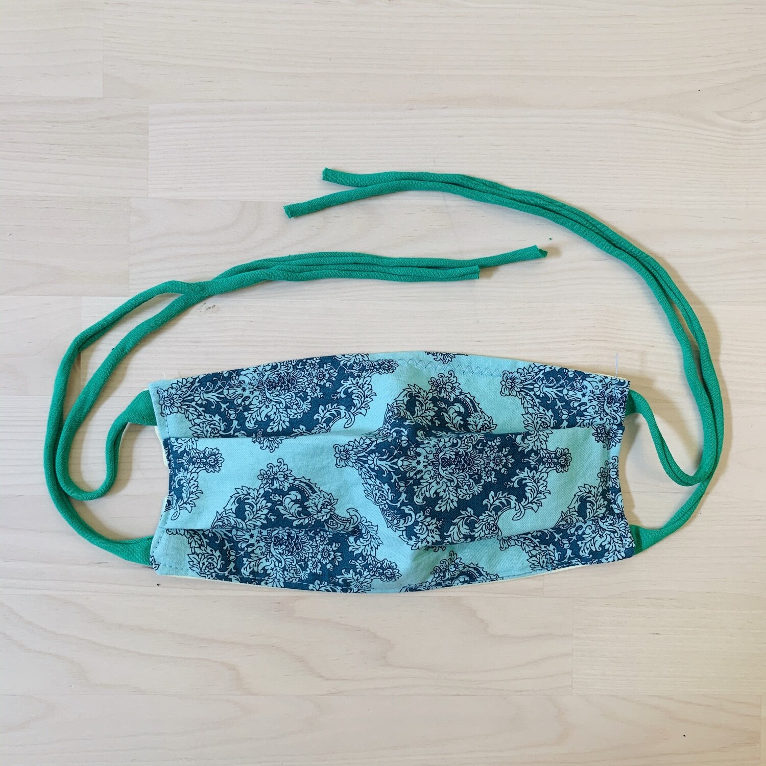 Handmade Mask w/ Pocket, Mint Florals