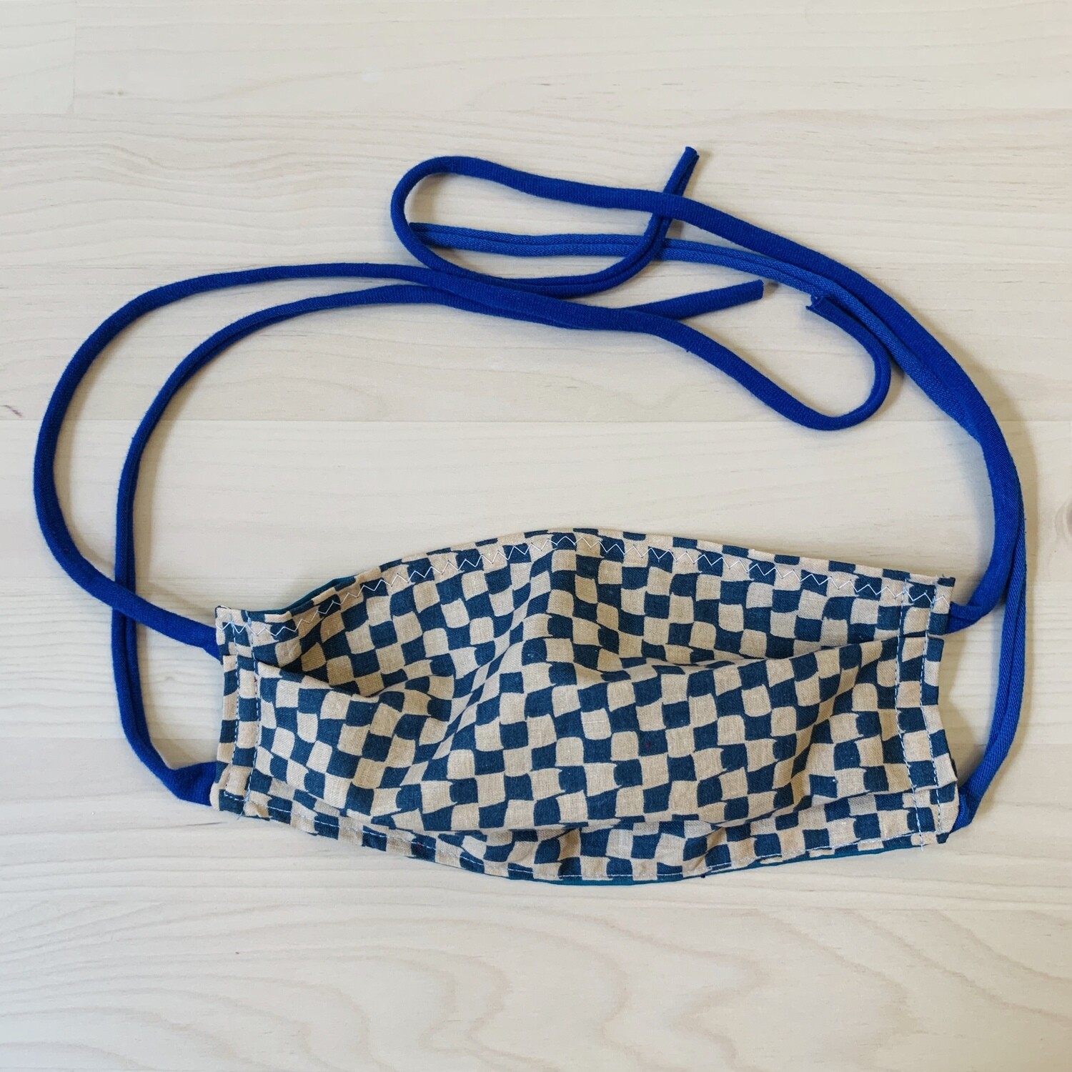 Handmade Mask w/ Pocket, Vintage Checkers