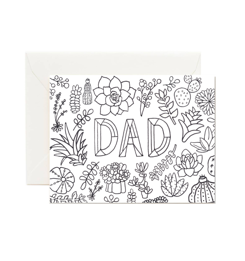 Dad Coloring Card Card