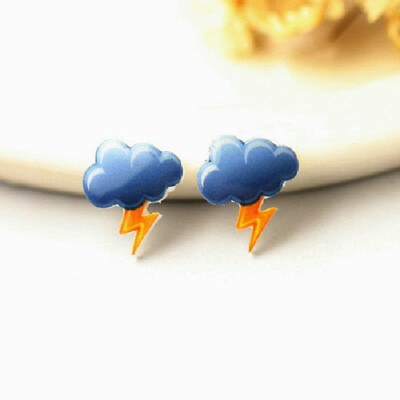 Storm Cloud Earring - stainless steel