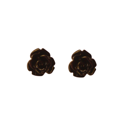Black Rose Earring - stainless steel
