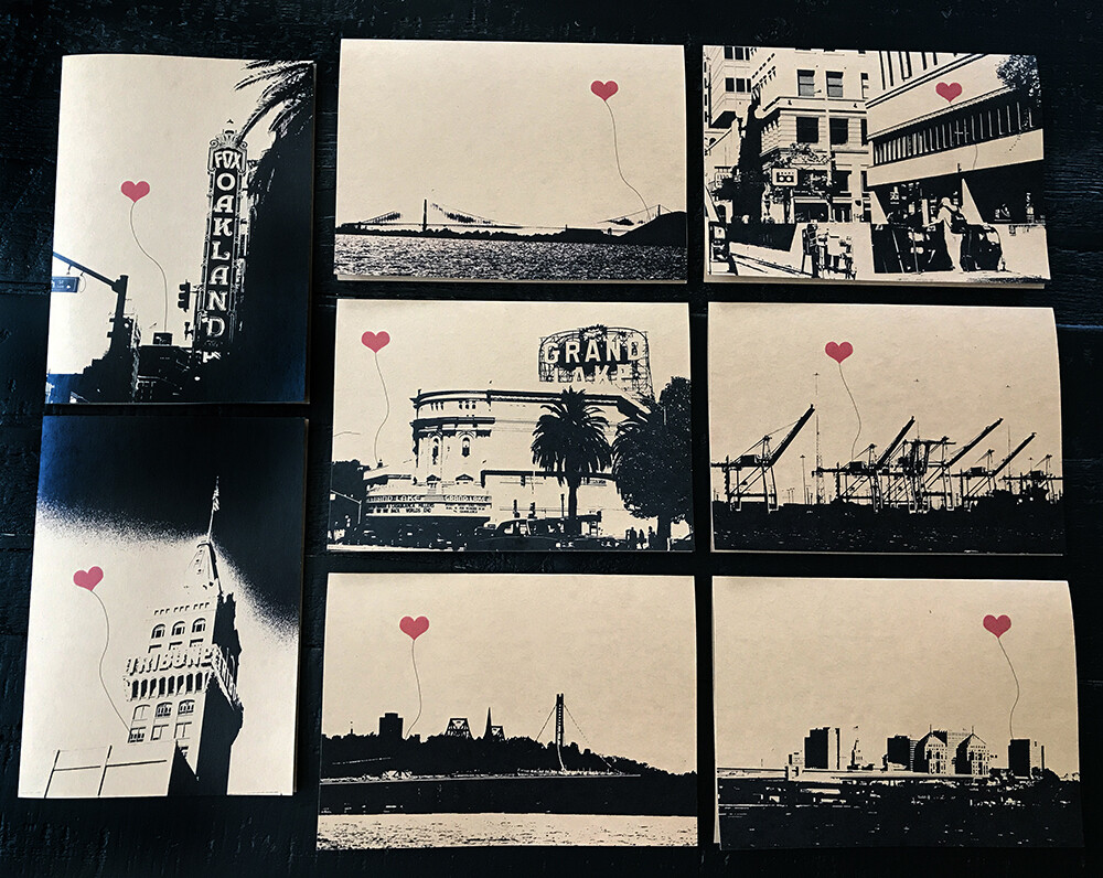 Oakland Lover's Boxed Card Set of 8 - NEW
