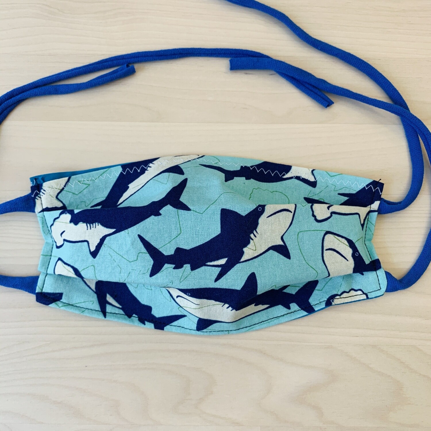 Handmade Mask w/ Pocket, Sharks Handmade Mask w/ Pocket, Sharks