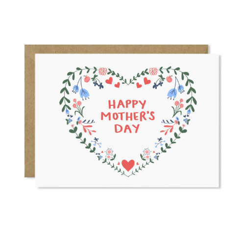 Mother's Day Wreath Card (paper scissor)