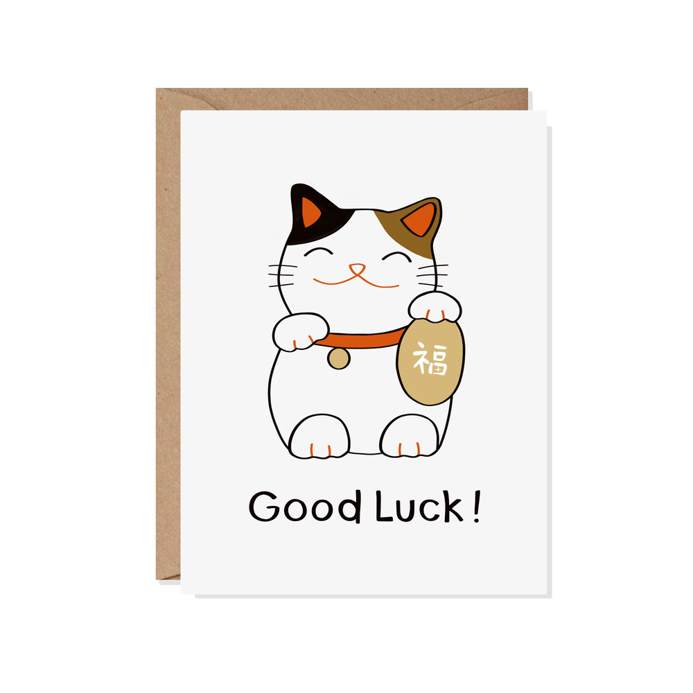 Lucky Cat Congrats Card