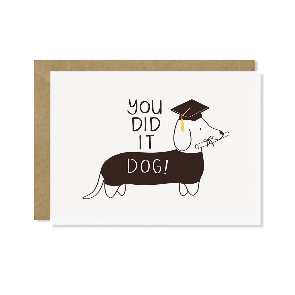 You Did It Dog Grad Card