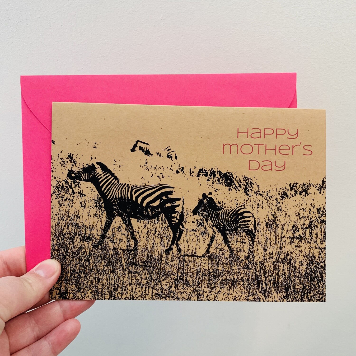 Zebra Happy Mother's Day Card - NEW