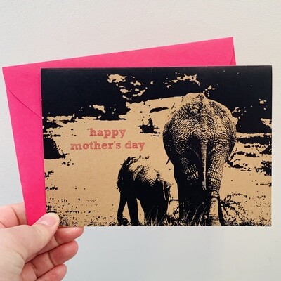 Elephant Happy Mother's Day Card - NEW