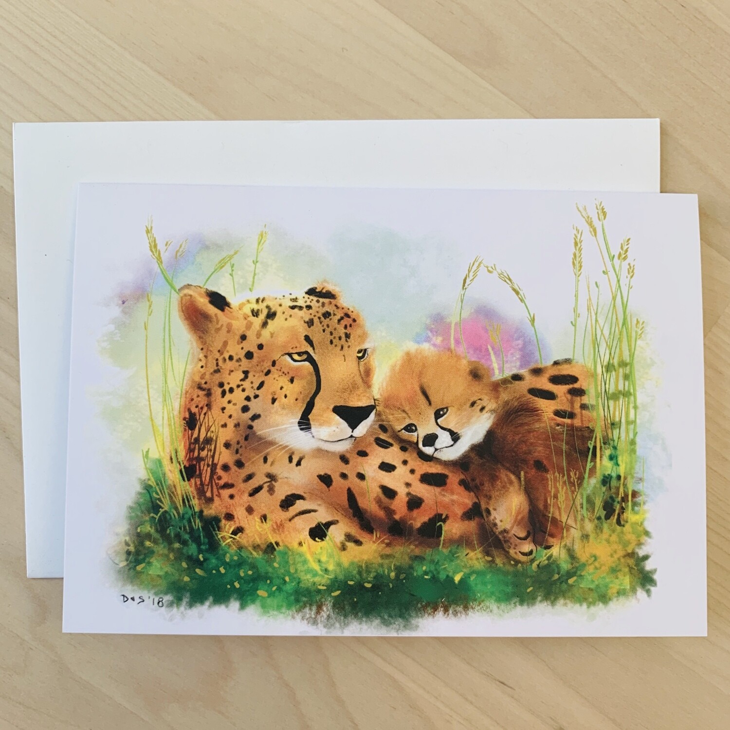 Card, Mother & Child - Cheetah