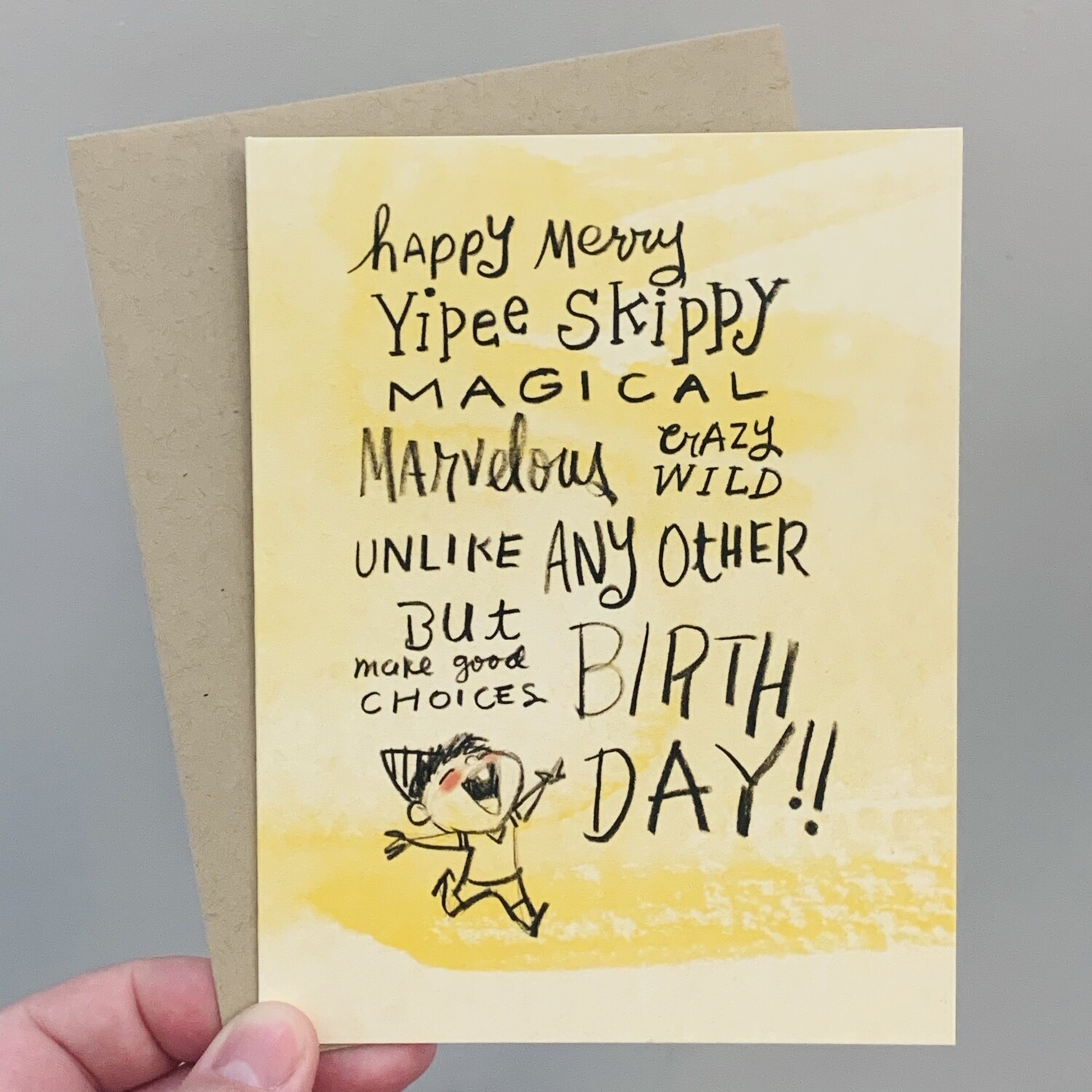 Yipee Skippy Birthday - Boy - Greeting Card