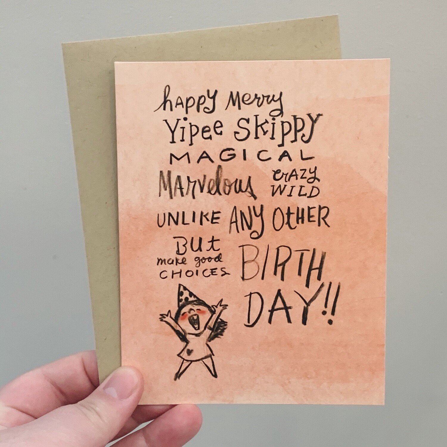 Yipee Skippy Birthday - Girl - Greeting Card