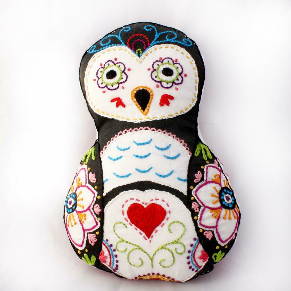 SALE - Crafty Creatures Embroidery Kit - Sugar Skull Owl