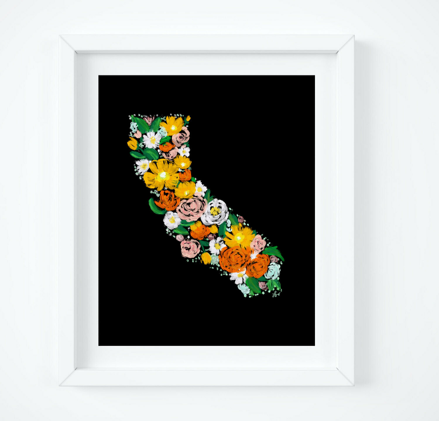Floral California, 8x10 Art Print