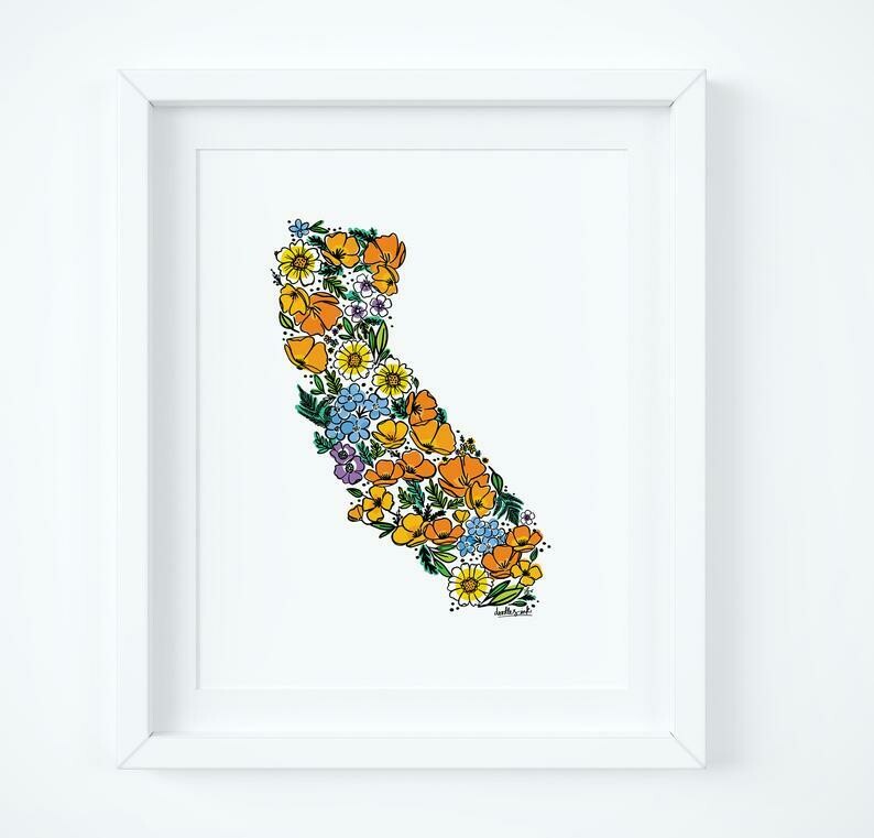 California Wildflowers, 8x10 Print