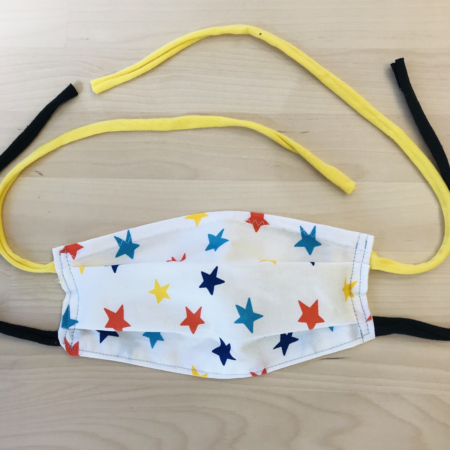Handmade Mask w/ Pocket, Colorful Stars